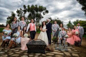 bheau view ranch bridal party photo